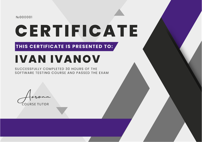 certificate